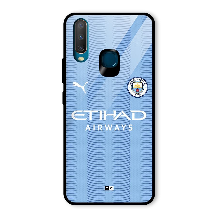 Manchester Etihad Jersey Glass Back Case for Vivo Y17