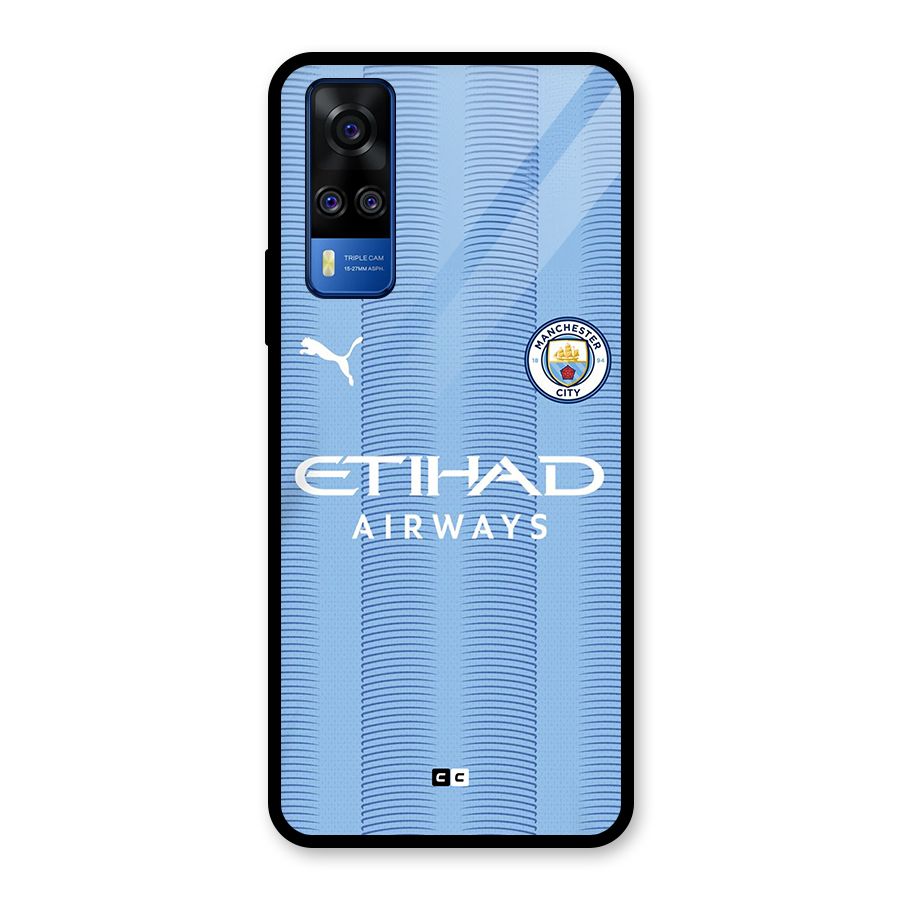 Manchester Etihad Jersey Glass Back Case for Vivo Y31