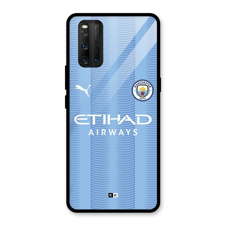 Manchester Etihad Jersey Glass Back Case for Vivo iQOO 3