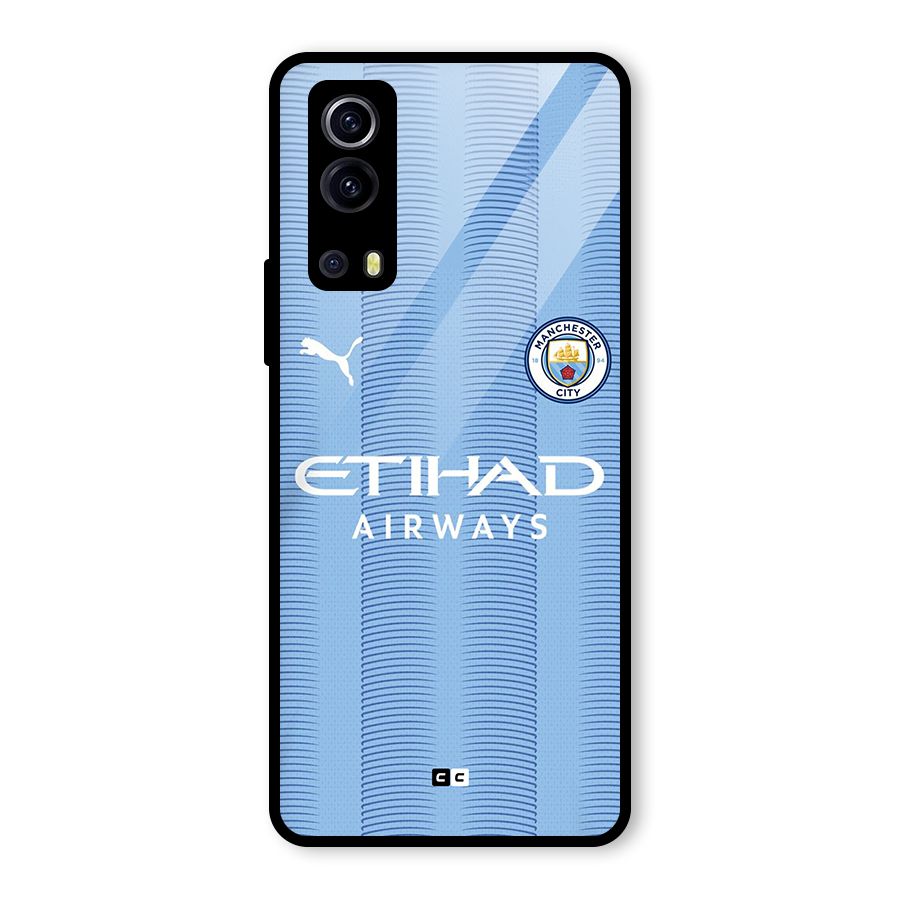 Manchester Etihad Jersey Glass Back Case for Vivo iQOO Z3