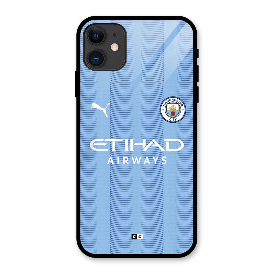 Manchester Etihad Jersey Glass Back Case for iPhone 11