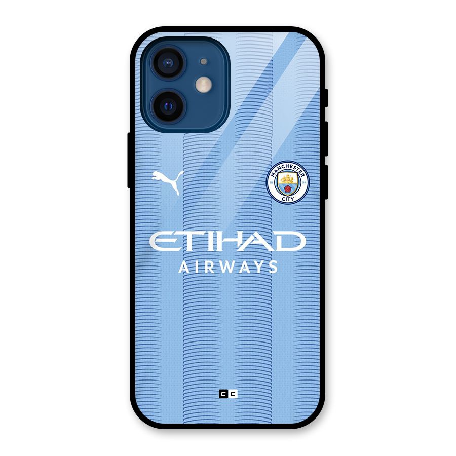 Manchester Etihad Jersey Glass Back Case for iPhone 12 Mini
