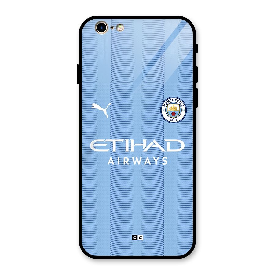 Manchester Etihad Jersey Glass Back Case for iPhone 6 6S