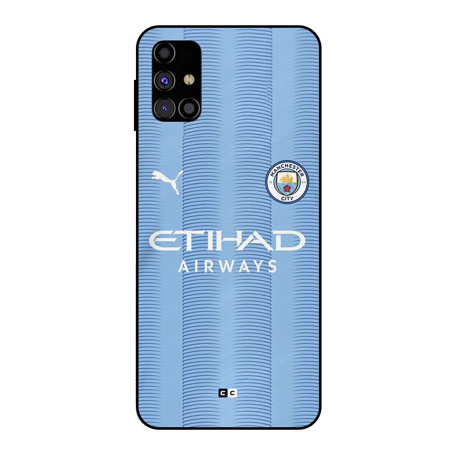 Manchester Etihad Jersey Metal Back Case for Galaxy M31s