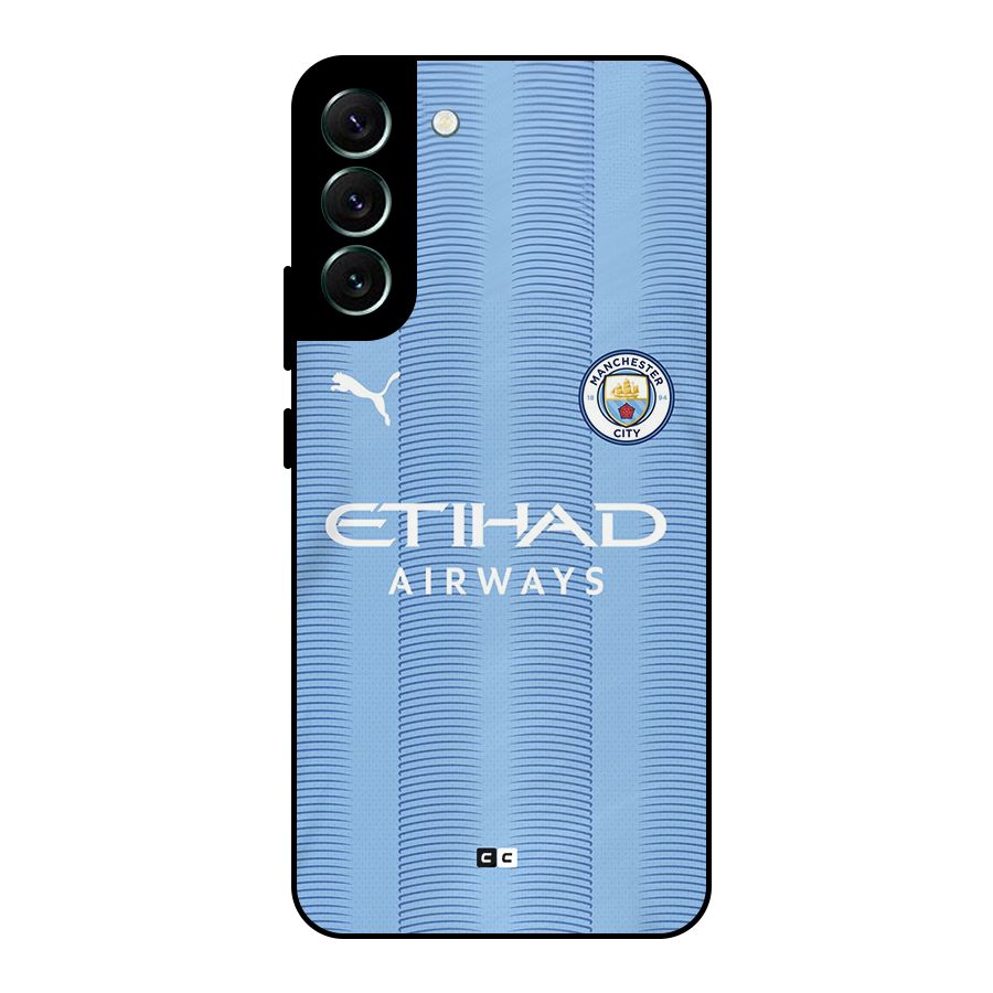 Manchester Etihad Jersey Metal Back Case for Galaxy S22 Plus 5G