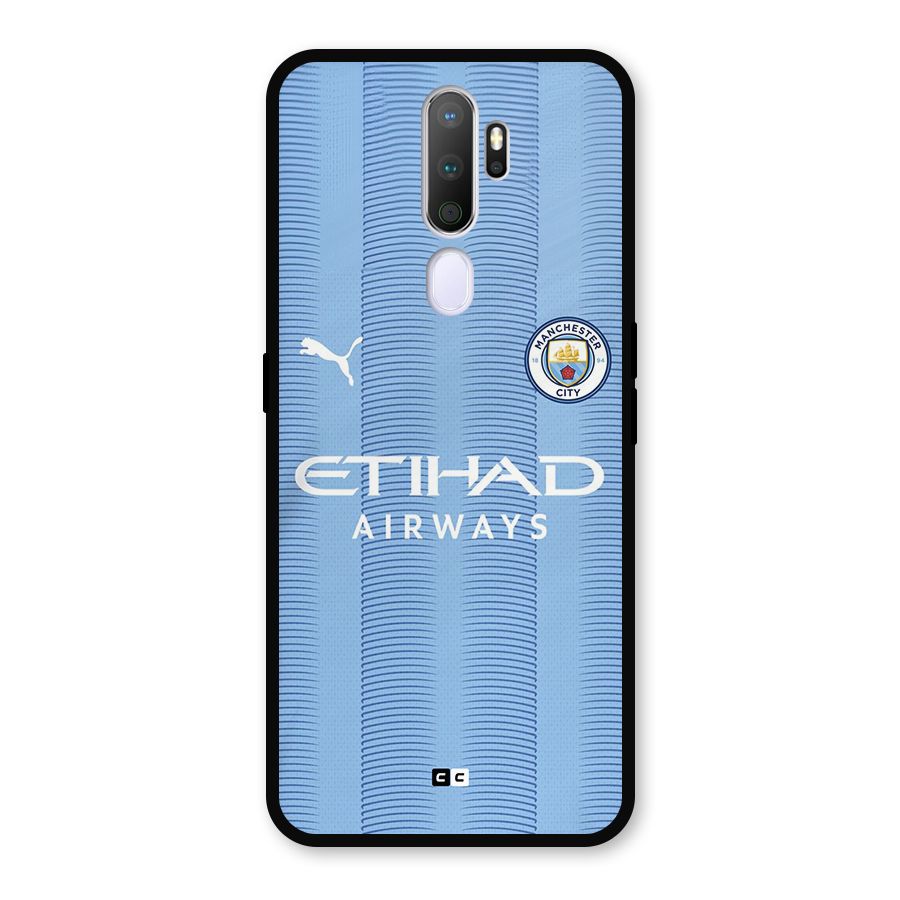 Manchester Etihad Jersey Metal Back Case for Oppo A9 (2020)