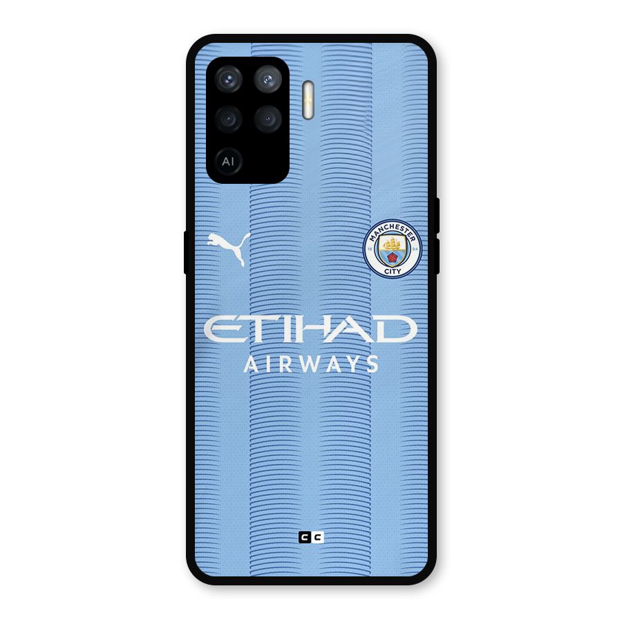Manchester Etihad Jersey Metal Back Case for Oppo F19 Pro