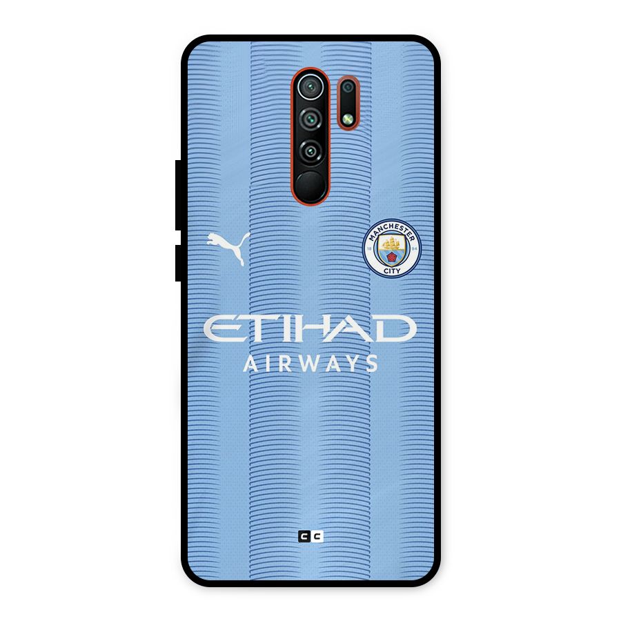 Manchester Etihad Jersey Metal Back Case for Redmi 9 Prime