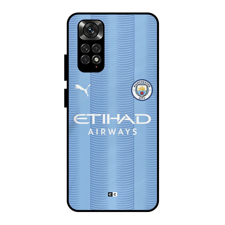 Manchester Etihad Jersey Metal Back Case for Redmi Note 11 Pro Plus 5G