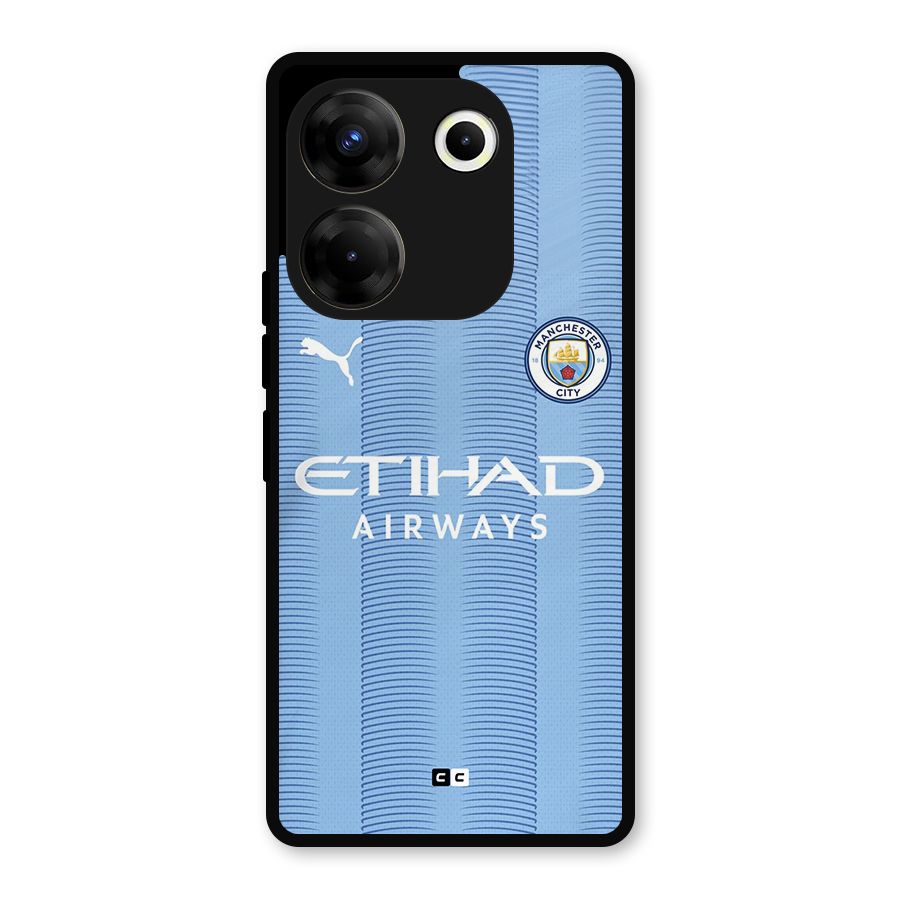 Manchester Etihad Jersey Metal Back Case for Tecno Camon 20 Pro