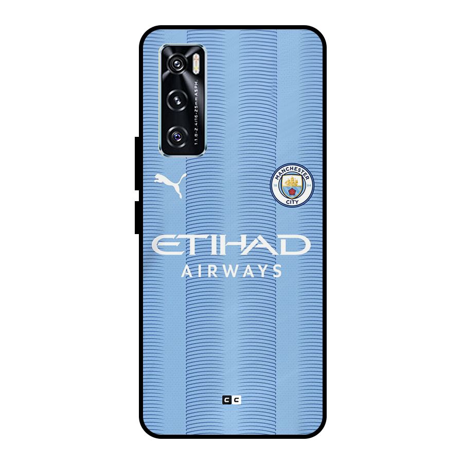 Manchester Etihad Jersey Metal Back Case for Vivo V20 SE