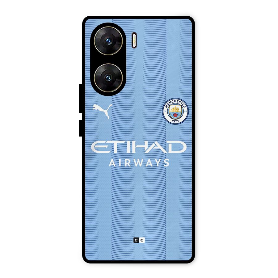 Manchester Etihad Jersey Metal Back Case for Vivo V29e