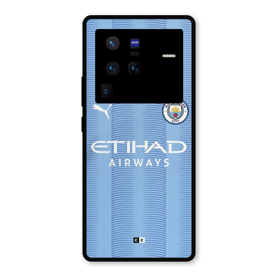 Manchester Etihad Jersey Metal Back Case for Vivo X80 Pro