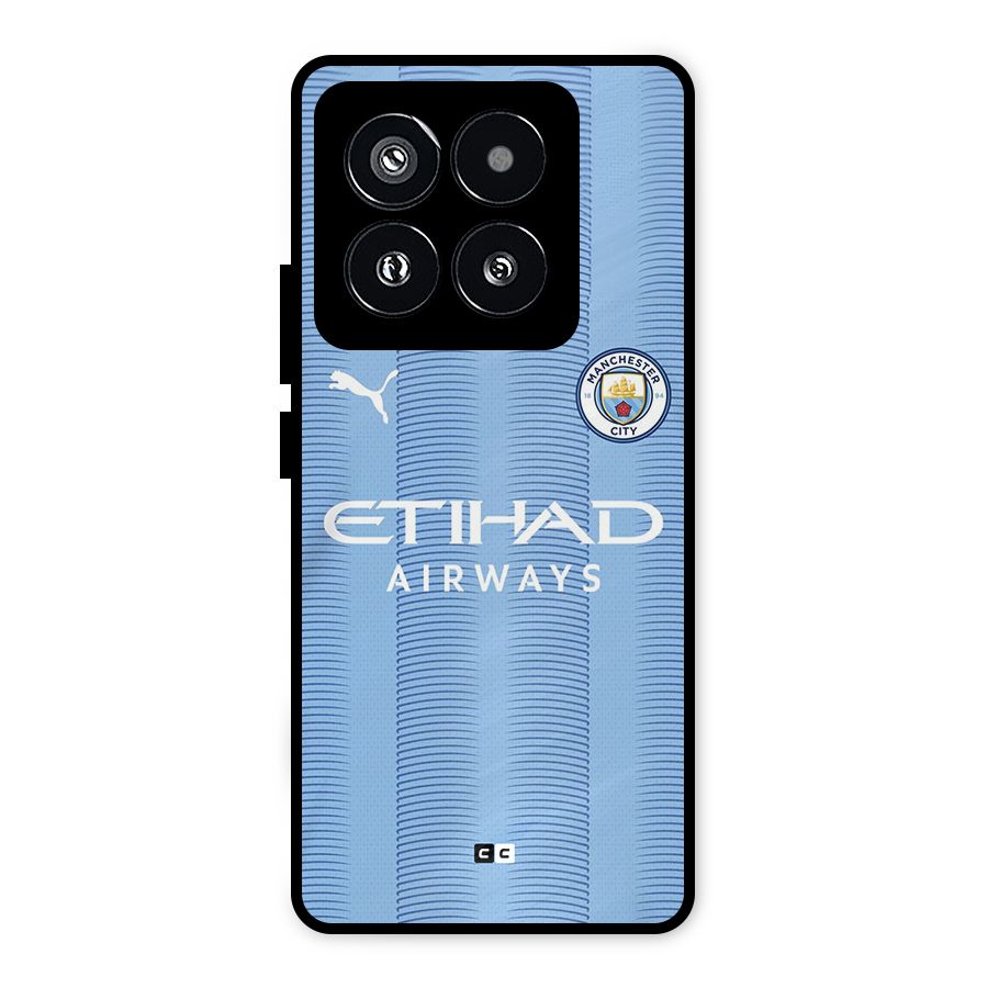 Manchester Etihad Jersey Metal Back Case for Xiaomi 14 Pro