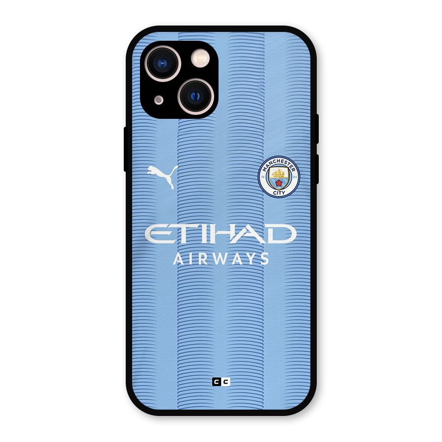 Manchester Etihad Jersey Metal Back Case for iPhone 13