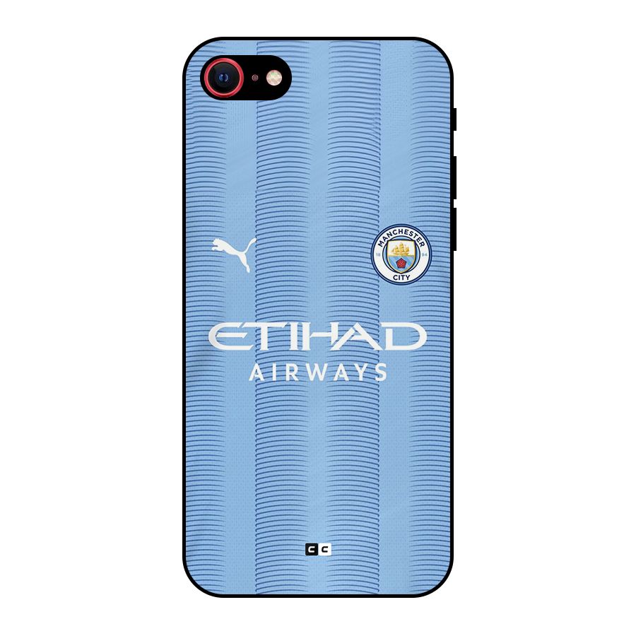 Manchester Etihad Jersey Metal Back Case for iPhone SE 2022