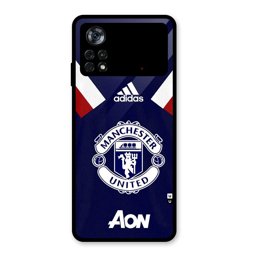 Manchester Jersy Glass Back Case for Poco X4 Pro 5G