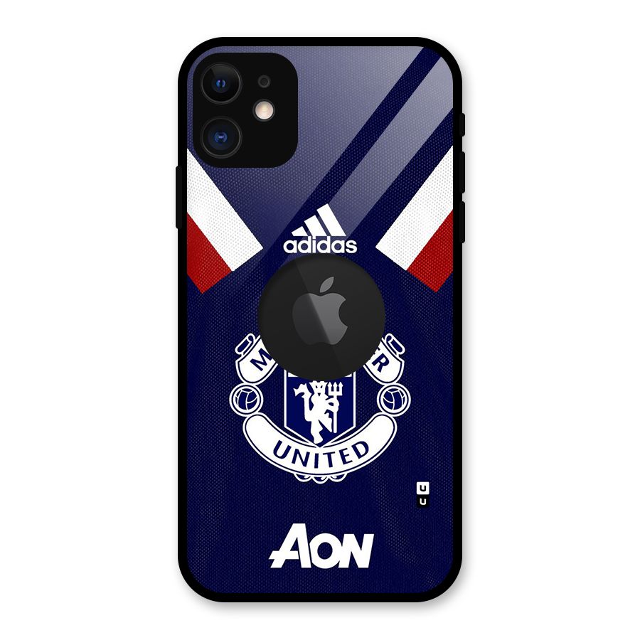 Manchester Jersy Glass Back Case for iPhone 11 Logo Cut