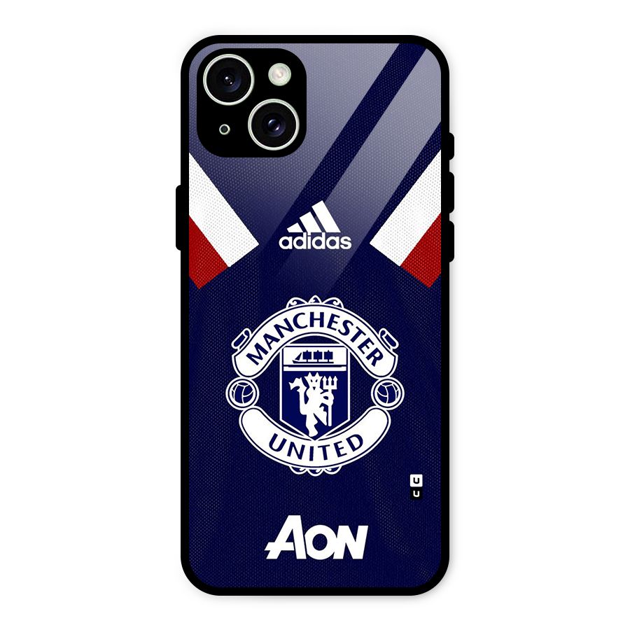 Manchester Jersy Glass Back Case for iPhone 15 Plus