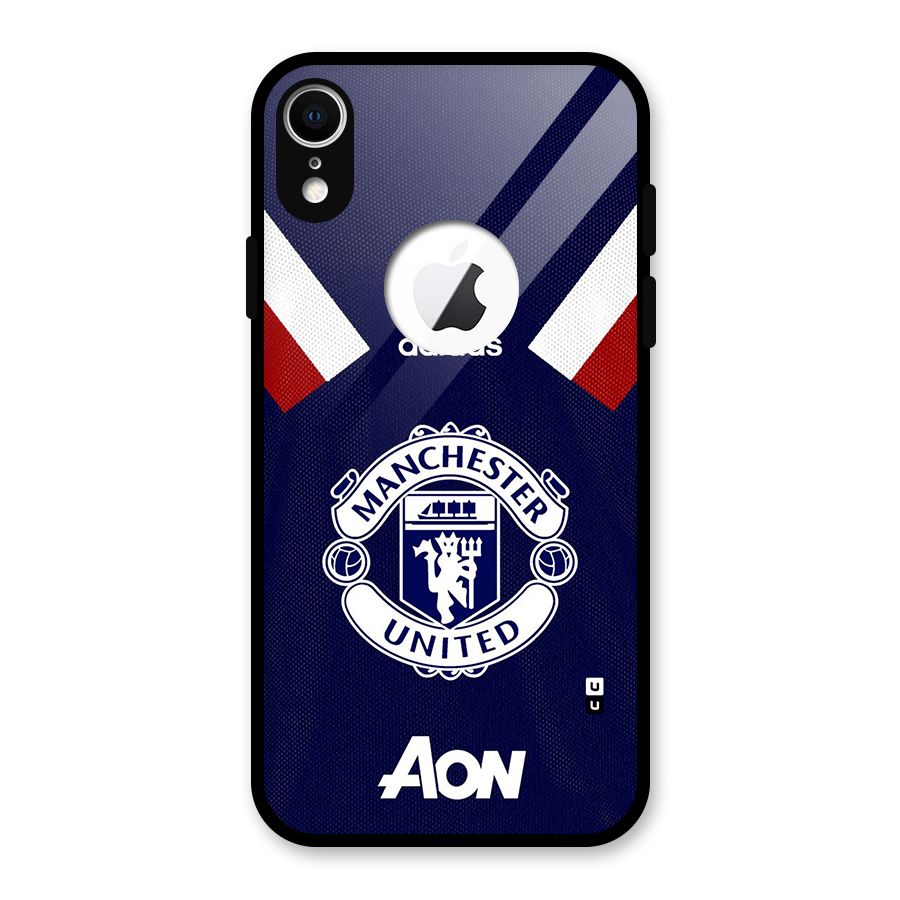 Manchester Jersy Glass Back Case for iPhone XR Logo Cut