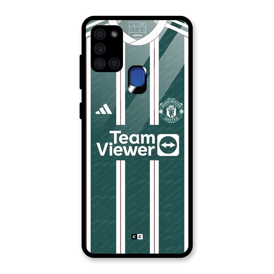 Manchester Team jersey Glass Back Case for Galaxy A21s