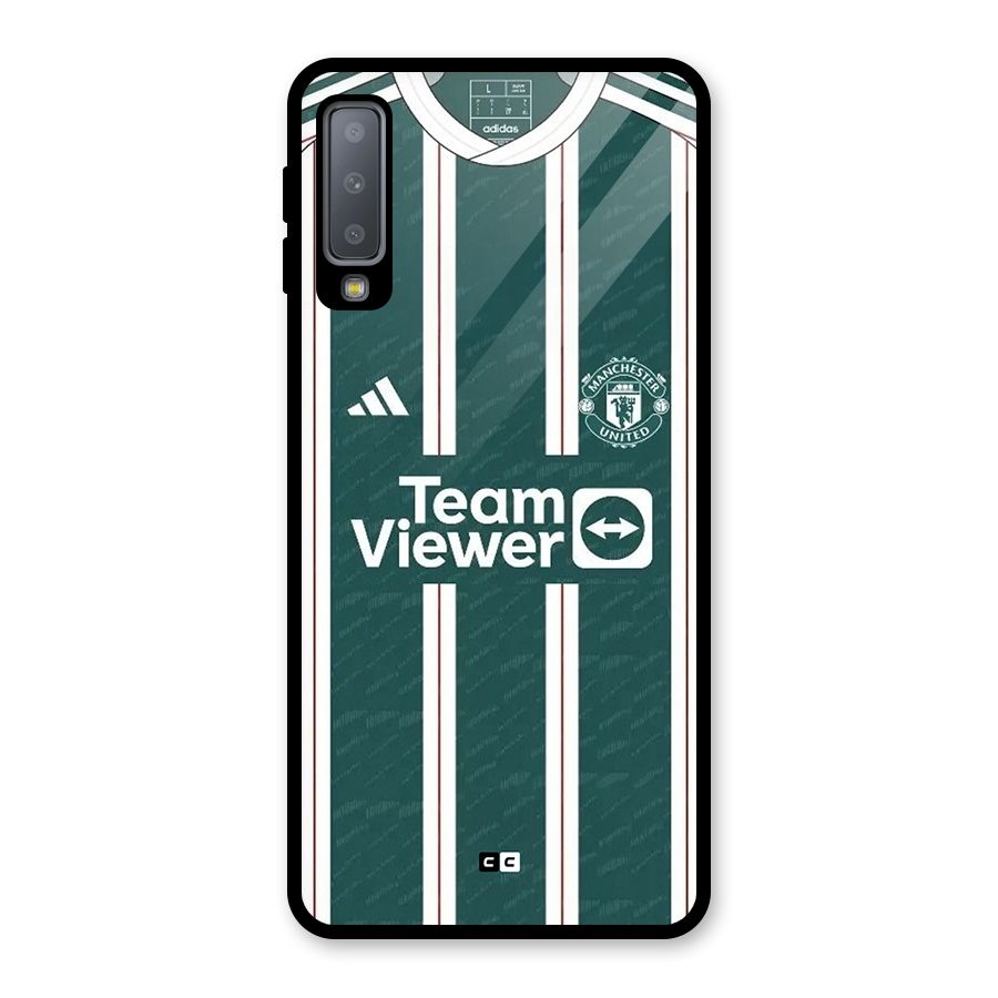 Manchester Team jersey Glass Back Case for Galaxy A7 (2018)