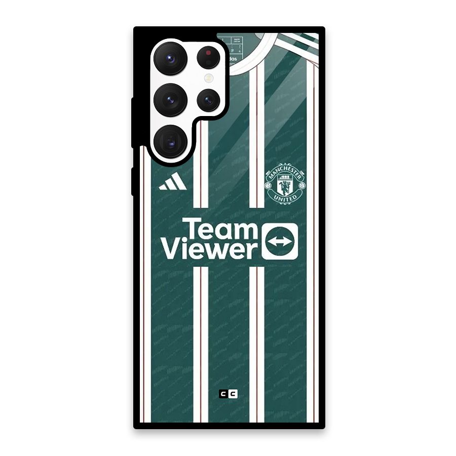 Manchester Team jersey Glass Back Case for Galaxy S22 Ultra 5G