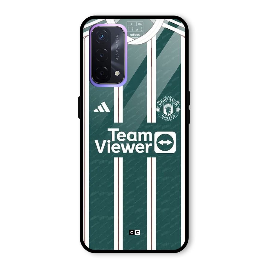Manchester Team jersey Glass Back Case for Oppo A74 5G