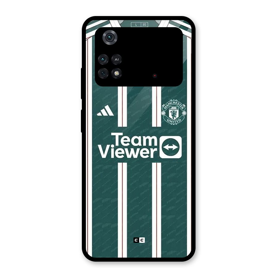 Manchester Team jersey Glass Back Case for Poco M4 Pro 4G
