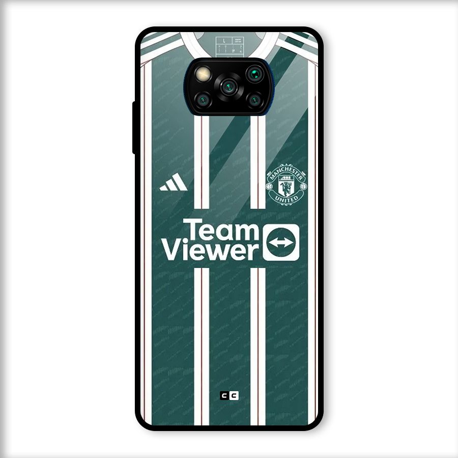 Manchester Team jersey Glass Back Case for Poco X3