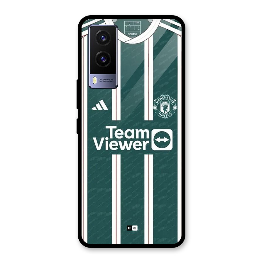 Manchester Team jersey Glass Back Case for Vivo V21e 5G