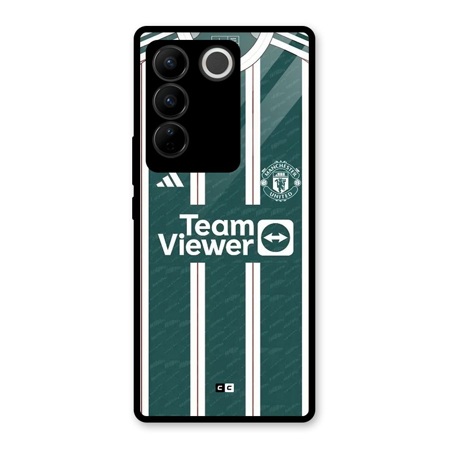 Manchester Team jersey Glass Back Case for Vivo V27