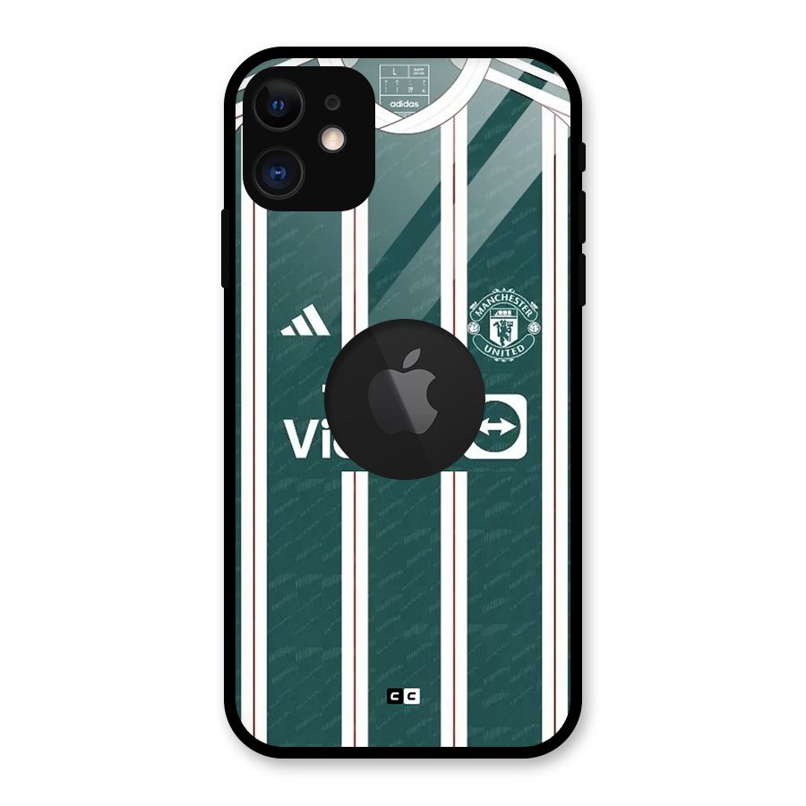 Manchester Team jersey Glass Back Case for iPhone 11 Logo Cut