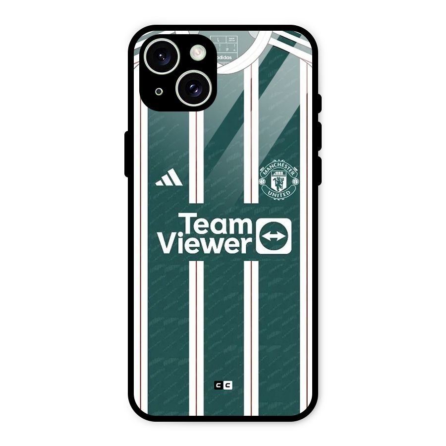 Manchester Team jersey Glass Back Case for iPhone 15 Plus