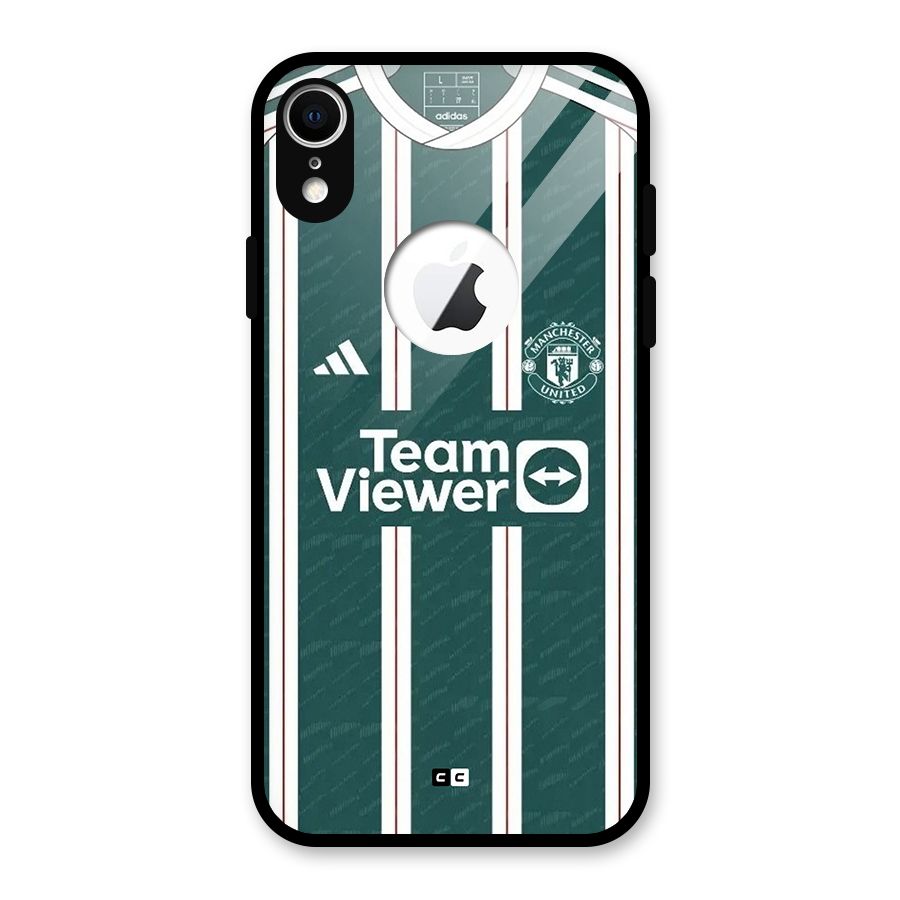 Manchester Team jersey Glass Back Case for iPhone XR Logo Cut