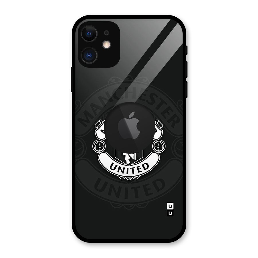 Manchester United Glass Back Case for iPhone 11 Logo Cut