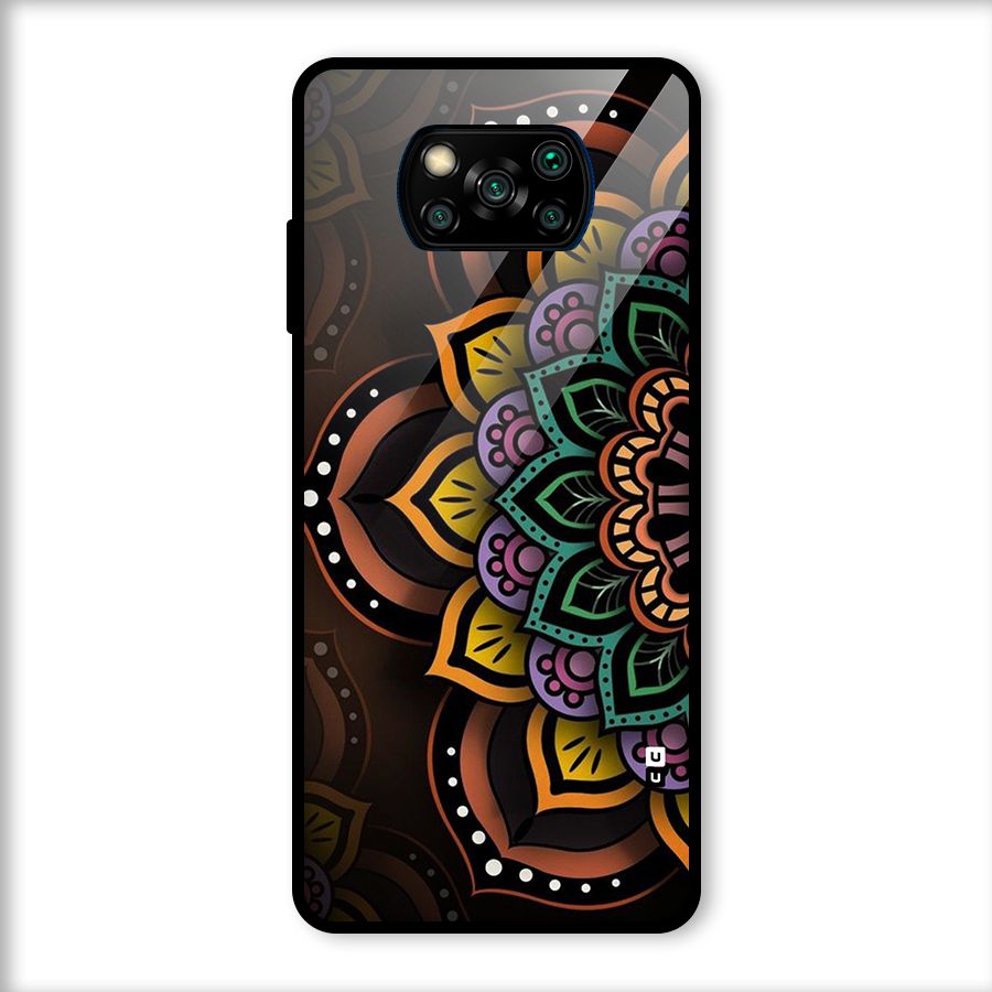 Mandala Artist Glass Back Case for Poco X3