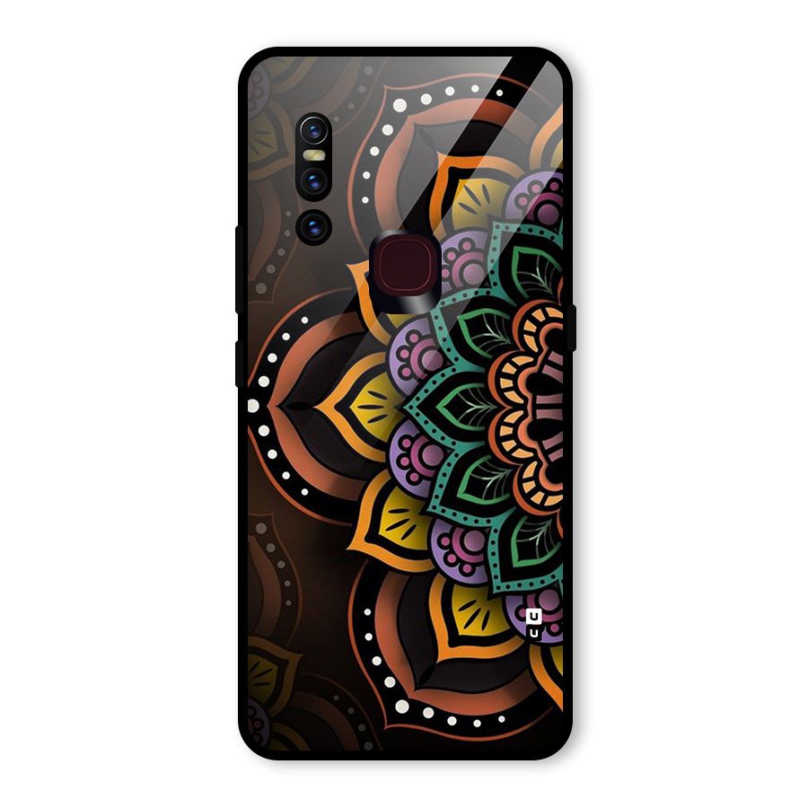 Mandala Artist Glass Back Case for Vivo V15