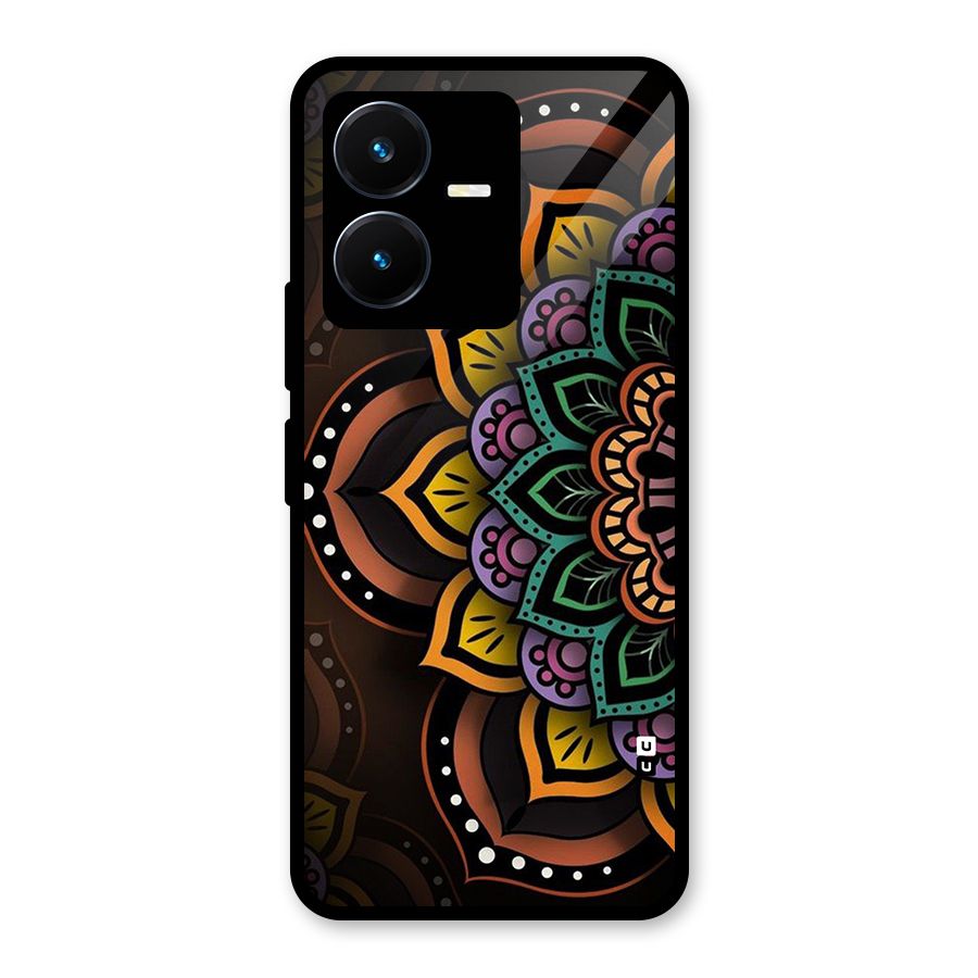 Mandala Artist Glass Back Case for Vivo Y22s