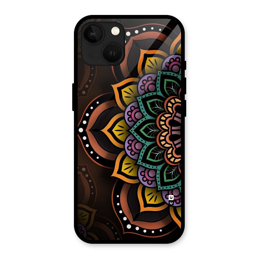 Mandala Artist Glass Back Case for iPhone 13