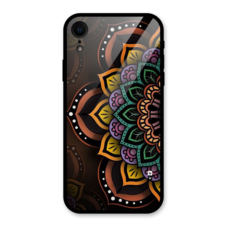 Mandala Artist Glass Back Case for iPhone XR