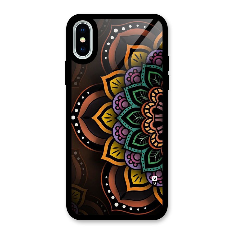 Mandala Artist Glass Back Case for iPhone XS