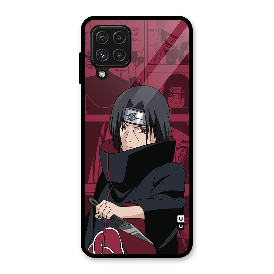 Mang Itachi Glass Back Case for Galaxy A22 4G