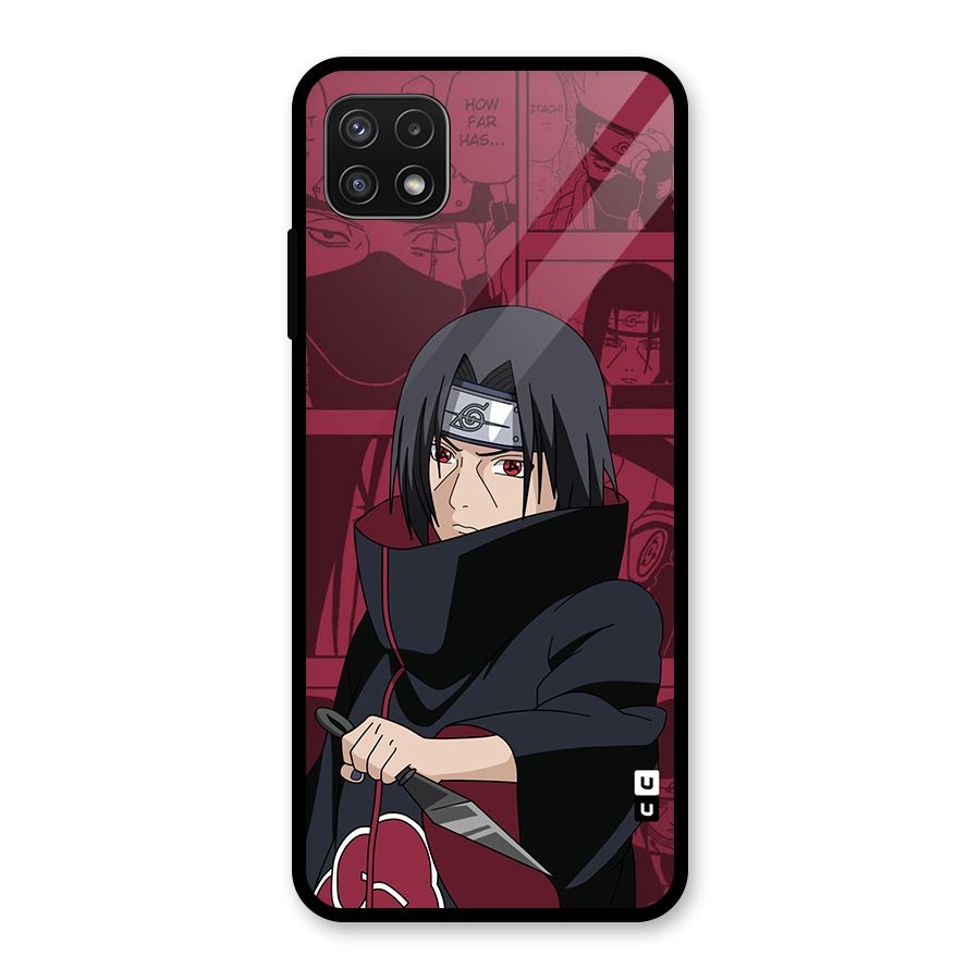 Mang Itachi Glass Back Case for Galaxy A22 5G
