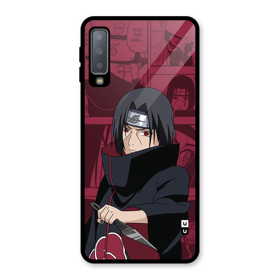 Mang Itachi Glass Back Case for Galaxy A7 (2018)