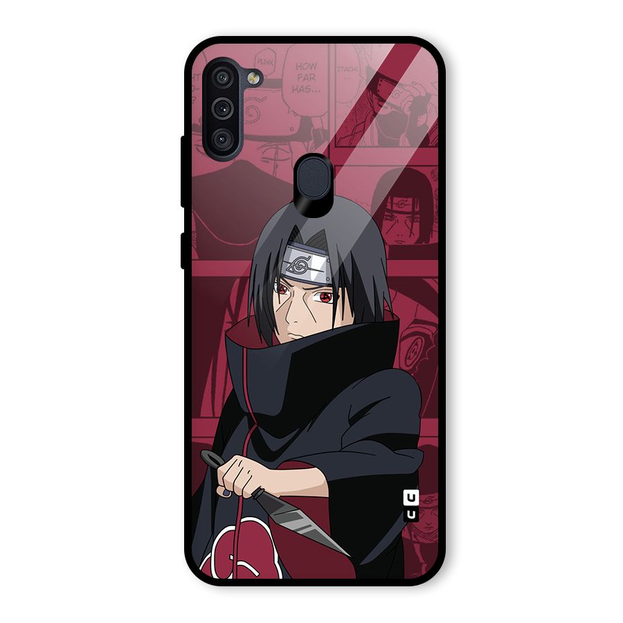 Mang Itachi Glass Back Case for Galaxy M11