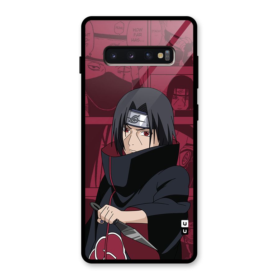 Mang Itachi Glass Back Case for Galaxy S10 Plus