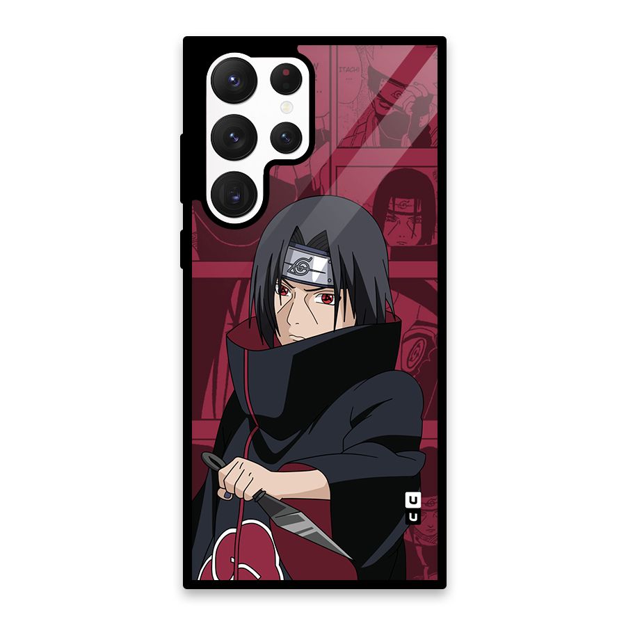 Mang Itachi Glass Back Case for Galaxy S22 Ultra 5G