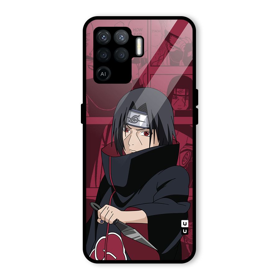 Mang Itachi Glass Back Case for Oppo F19 Pro