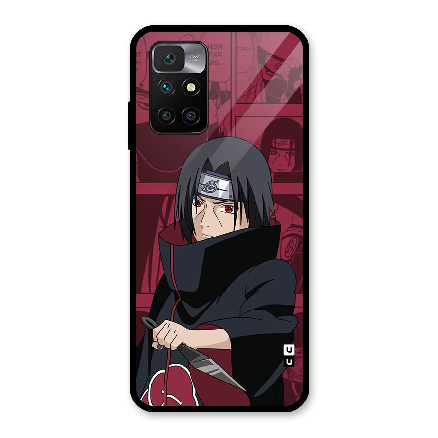 Mang Itachi Glass Back Case for Redmi 10 Prime